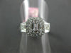 WIDE 1.0CT ROUND & BAGUETTE DIAMOND 18KT WHITE GOLD HALO LUCIDA ENGAGEMENT RING