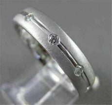 ESTATE WIDE 0.30CTW DIAMOND 14KT WHITE GOLD ETOILE MENS RING FASHIONABLE #15000