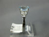 ESTATE 1.42CT DIAMOND & AAA AQUAMARINE 14KT WHITE GOLD 3D OVAL ENGAGEMENT RING