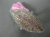 ESTATE EXTRA LARGE 1.34CT DIAMOND 18KT WHITE & ROSE GOLD 3D MARQUISE PAVE RING
