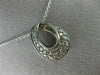 ESTATE .27CT ROUND CUT DIAMOND 14KT WHITE GOLD 3D TEAR DROP FUN FLOATING PENDANT