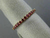 ESTATE .43CT RUBY 14KT ROSE GOLD CLASSIC SEMI ETERNITY WEDDING ANNIVERSARY RING