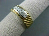 ESTATE LARGE & WIDE .50CT DIAMOND 14KT Y&W GOLD ANNIVERSARY / WEDDING RING #999