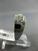ESTATE WIDE .20CT DIAMOND 14KT WHITE GOLD 3D 3 ROW SHARE PRONG ANNIVERSARY RING