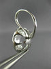 ESTATE MASSIVE 7.0CT CZ 14KT WHITE GOLD 3D ROUND HALO LEVERBACK HANGING EARRINGS