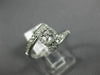 ESTATE WIDE .31CT DIAMOND 18KT WHITE GOLD 3D SQUARE FLOWER CRISS CROSS FUN RING