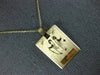 ESTATE 14KT YELLOW GOLD ADAM & EVE HAND ETCHED ENGRAVABLE SQUARE PENDANT #25051