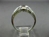 ANTIQUE WIDE .70CT DIAMOND & AAA SAPPHIRE 18KT WHITE GOLD ENGAGEMENT RING 26036