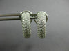 WIDE 1.0CT DIAMOND 14KT WHITE GOLD 3D MULTI ROW SEMI HOOP CLIP ON EARRINGS 26652