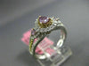 ESTATE GIA .79CT DIAMOND 18KT TRI COLOR GOLD 3D PEAR SHAPE HALO ENGAGEMENT RING