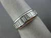 ESTATE 1.04CT BAGUETTE DIAMOND 14KT WHITE GOLD CLASSIC WEDDING ANNIVERSARY RING
