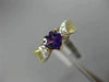 ESTATE .69CT DIAMOND & AAA HEART SHAPE AMETHYST 14K 2 TONE GOLD 3D PROMISE RING