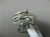 ESTATE WIDE .40CT ROUND DIAMOND 14KT WHITE GOLD MULTI ROW PAVE ETOILE FUN RING