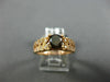 1.36CT WHITE & CHOCOLATE FANCY DIAMOND 14K ROSE GOLD 3D FILIGREE ENGAGEMENT RING