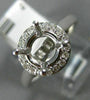 ESTATE .19CT DIAMOND 14KT WHITE GOLD 3D HALO FILIGREE SEMI MOUNT ENGAGEMENT RING