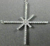 ESTATE .22CT ROUND DIAMOND 18KT WHITE GOLD SNOWFLAKE STAR CLUSTER NECKLACE