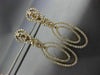 ESTATE LARGE 3.21CT DIAMOND 18KT YELLOW GOLD 3D OVAL CHANDELIER HANGING EARRINGS