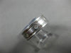 ESTATE WIDE DIAMOND 14KT WHITE GOLD MATTE & SHINY ETERNITY WEDDING RING #12487