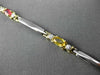 ESTATE 1.67CTW DIAMOND & AAA MULTI SAPPHIRE 14KT TWO TONE GOLD TENNIS BRACELET