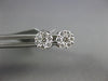 ESTATE SMALL .38CT DIAMOND 18KT WHITE GOLD ROUND CLUSTER CLASSIC STUD EARRINGS