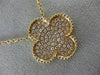 ESTATE LARGE 1.59CT WHITE & PINK DIAMOND 18KT WHITE & ROSE GOLD FLOWER NECKLACE