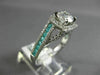 ESTATE 1.34CT DIAMOND & AAA PARAIBA 14K WHITE GOLD INFINITY HALO ENGAGEMENT RING