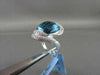 ESTATE WIDE 27MM 18KT WHITE 6.05CT AAA BLUE TOPAZ, DIAMONDS GOLD RING