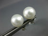ESTATE NATURAL WHITE AAA SOUTH SEA PEARL 14KT WHITE GOLD 3D STUD EARRINGS #2709