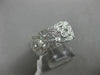ESTATE WIDE .75CT DIAMOND 14KT WHITE GOLD LEAF FILIGREE WEDDING ANNIVERSARY RING
