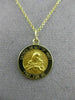 ESTATE 14KT YELLOW GOLD CIRCULAR HANDCRAFTED SACRED HEART OF MARY PENDANT #24997