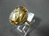 ESTATE LARGE 6.30CT DIAMOND & YELLOW TOPAZ 14K YELLOW GOLD 3D OVAL FILIGREE RING
