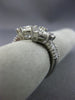 ESTATE 1.28CT DIAMOND 18KT WHITE GOLD 3D CLASSIC MULTI SHAPE TRIANGULAR FUN RING