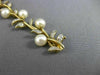 ESTATE WIDE & LONG .25CT DIAMOND & AAA SOUTH SEA PEARL 14KT YELLOW GOLD BRACELET