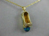 ESTATE DIAMOND AUSTRALIAN OPAL 18K YELLOW GOLD CHILD SHOE PENDANT + CHAIN #20166