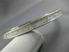 ESTATE 3.0CT PRINCESS CUT DIAMOND 14K WHITE GOLD 3D 3 ROW BANGLE BRACELET #21499