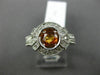 WIDE .92CT DIAMOND & AAA YELLOW SAPPHIRE 14KT WHITE GOLD 3D HALO ENGAGEMENT RING