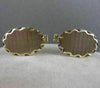 ANTIQUE LARGE 14K YELLOW GOLD OVAL MONOGRAM ETCHED CUFFLINKS 19MM X 12MM #20024