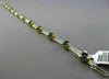 ESTATE 5.04CT DIAMOND & AAA TRILLION SAPPHIRE 14KT TWO TONE GOLD TENNIS BRACELET