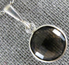 ESTATE 3.0CT AAA SMOKEY TOPAZ 14KT WHITE GOLD 3D CLASSIC BEZEL ROUND PENDANT