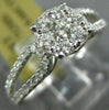 ESTATE .66CT DIAMOND 14KT WHITE GOLD 3D CLASSIC INVISIBLE ROUND ENGAGEMENT RING