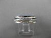 ESTATE WIDE 14KT WHITE GOLD ROPE & SHINY WEDDING ANNIVERSARY RING 5mm #23163