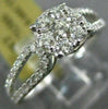 ESTATE .66CT DIAMOND 14KT WHITE GOLD 3D CLASSIC INVISIBLE ROUND ENGAGEMENT RING