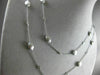 ESTATE LONG 1.20CT DIAMOND 14K WHITE GOLD 3D OVAL BY THE YARD MATTE FUN NECKLACE