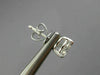 ESTATE 1.05CT DIAMOND 14KT WHITE GOLD CLASSIC 3 PRONG ROUND STUD EARRINGS #25971