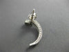 ANTIQUE .72 CTW HANGING 3D MOON SHAPE 14KT WHITE GOLD EARRINGS STUNNING!! #21750