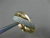 ESTATE LARGE 1.32CT DIAMOND 14KT WHITE YELLOW & ROSE GOLD 3D TRINITY LOVE RING