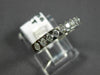ESTATE .36CT DIAMOND 14KT WHITE GOLD 9 STONE SEMI BEZEL ANNIVERSARY RING #5456