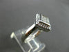 ESTATE WIDE .25CT DIAMOND 14KT WHITE GOLD SQUARE FILIGREE PROMISE RING #17683