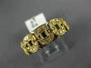 ESTATE WIDE .22CT DIAMOND 18KT WHITE & ROSE GOLD 3D SQUARE HALO ANNIVERSARY RING