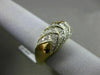 ESTATE WIDE 1CT DIAMOND 14KT YELLOW GOLD CRISS CROSS MILGRAIN ANNIVERSARY RING